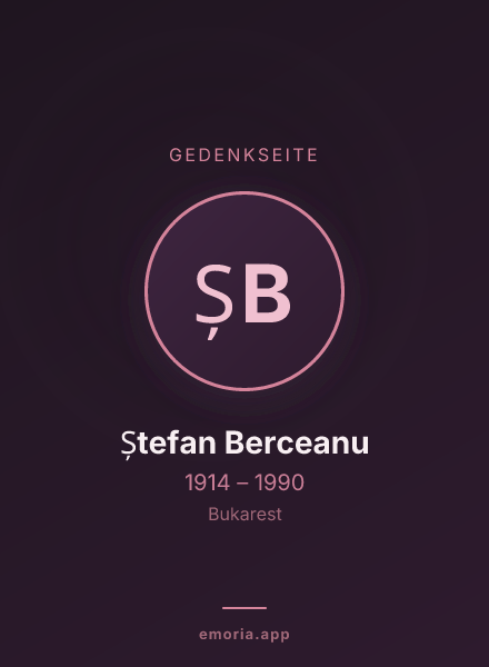 Gedenkportrait von Ștefan Berceanu