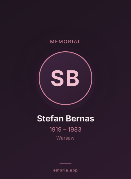 Memorial portrait of Stefan Bernas
