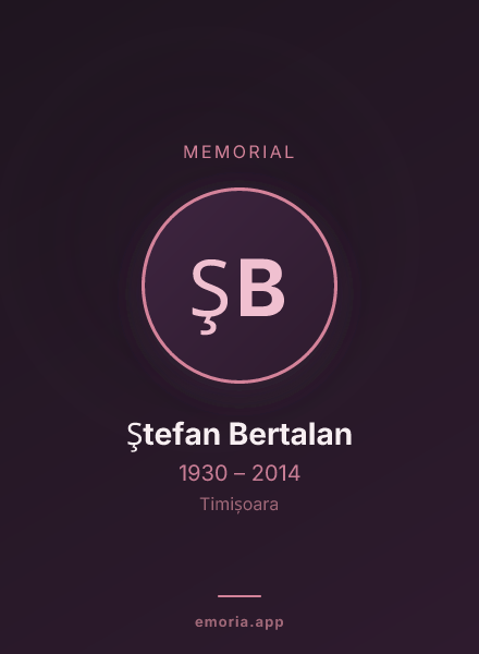 Memorial portrait of Ştefan Bertalan