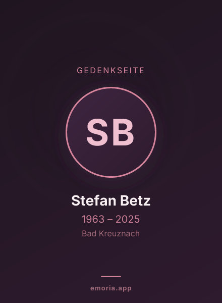 Gedenkportrait von Stefan Betz