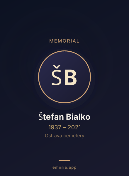 Memorial portrait of Štefan Bialko