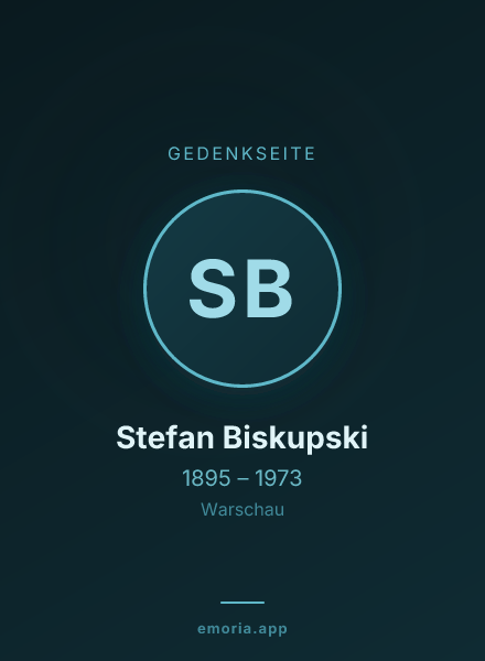 Gedenkportrait von Stefan Biskupski