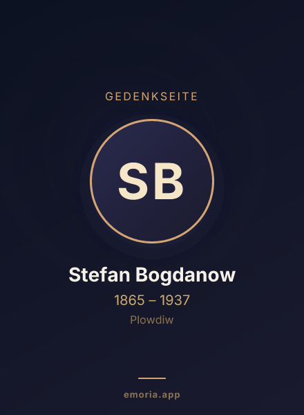Gedenkportrait von Stefan Bogdanow