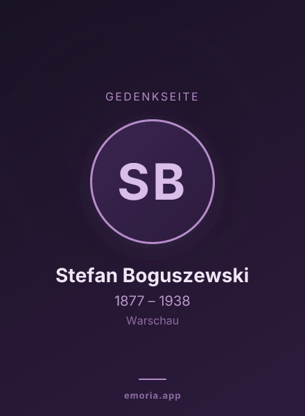 Gedenkportrait von Stefan Boguszewski