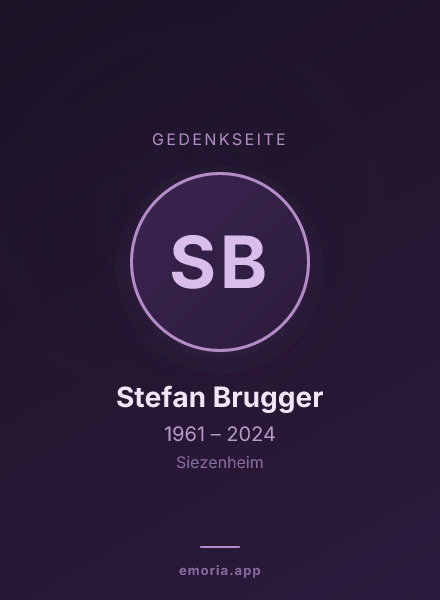 Gedenkportrait von Stefan Brugger