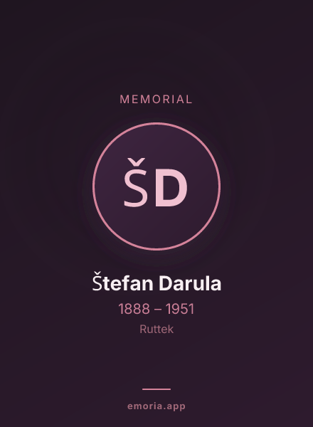 Memorial portrait of Štefan Darula