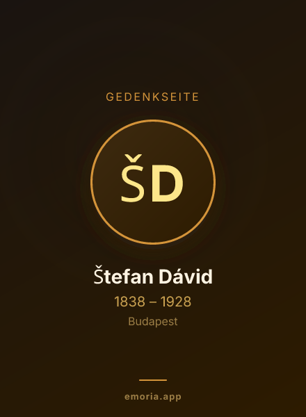 Gedenkportrait von Štefan Dávid