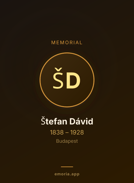 Memorial portrait of Štefan Dávid