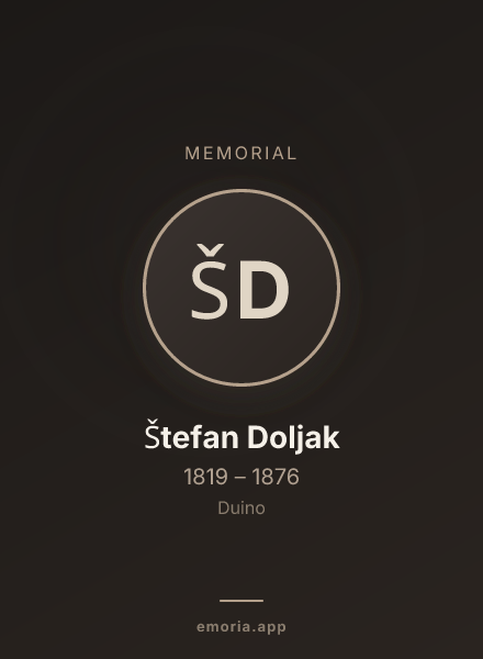 Memorial portrait of Štefan Doljak