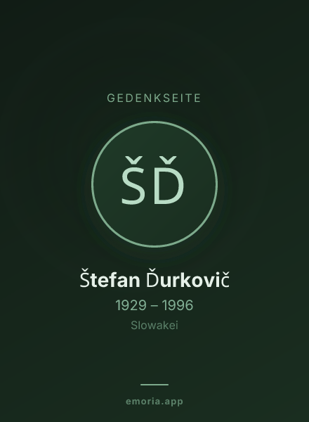 Gedenkportrait von Štefan Ďurkovič