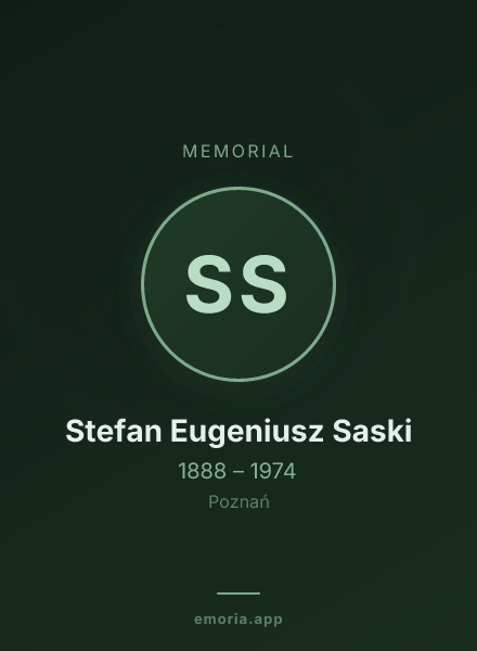 Memorial portrait of Stefan Eugeniusz Saski