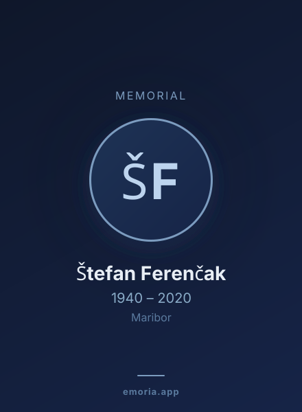 Memorial portrait of Štefan Ferenčak