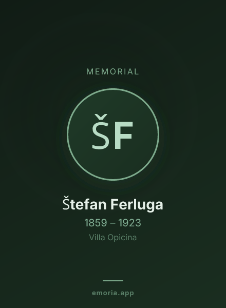 Memorial portrait of Štefan Ferluga