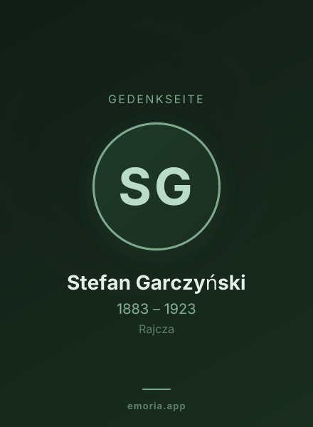 Gedenkportrait von Stefan Garczyński