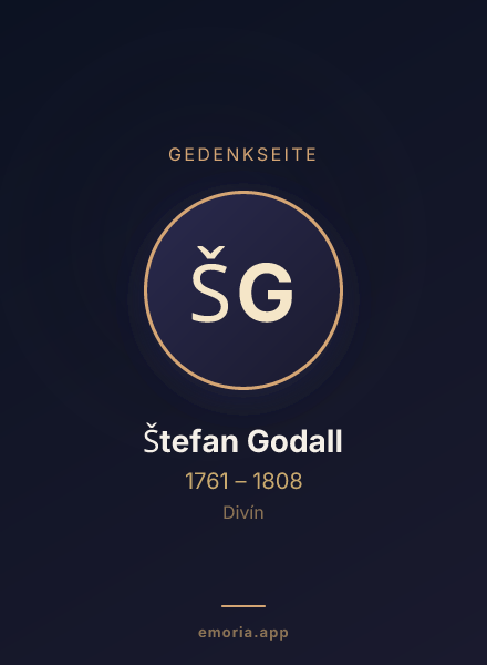 Gedenkportrait von Štefan Godall