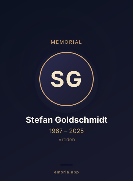 Memorial portrait of Stefan Goldschmidt