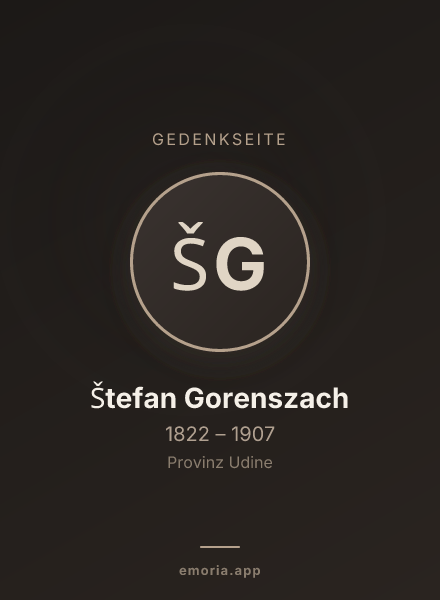 Gedenkportrait von Štefan Gorenszach