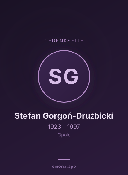 Gedenkportrait von Stefan Gorgoń-Drużbicki