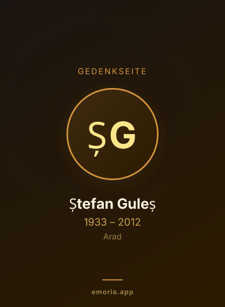 Gedenkportrait von Ștefan Guleș