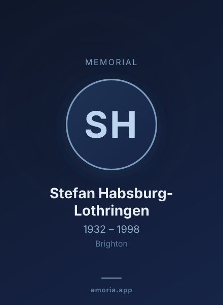 Memorial portrait of Stefan Habsburg-Lothringen