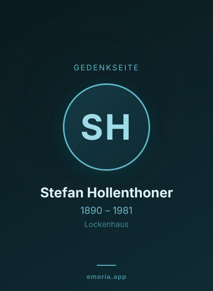Gedenkportrait von Stefan Hollenthoner