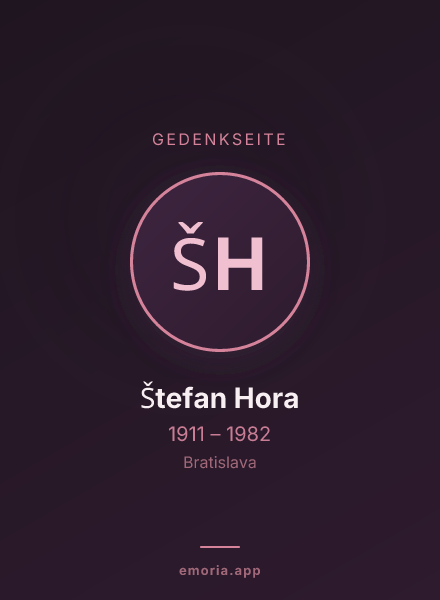 Gedenkportrait von Štefan Hora