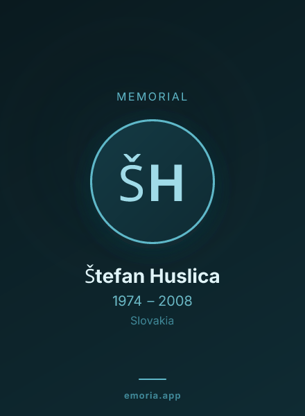 Memorial portrait of Štefan Huslica