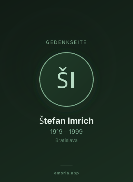 Gedenkportrait von Štefan Imrich
