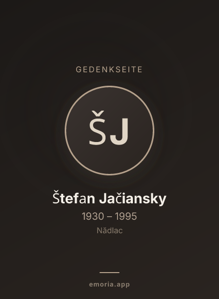 Gedenkportrait von Štefan Jačiansky