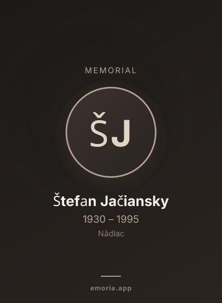 Memorial portrait of Štefan Jačiansky