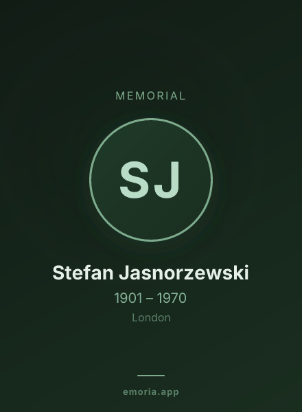 Memorial portrait of Stefan Jasnorzewski