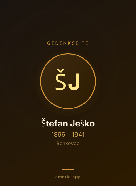 Gedenkportrait von Štefan Ješko
