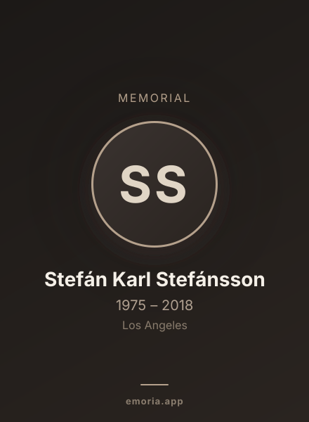 Memorial portrait of Stefán Karl Stefánsson