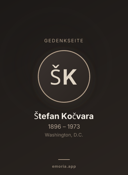 Gedenkportrait von Štefan Kočvara