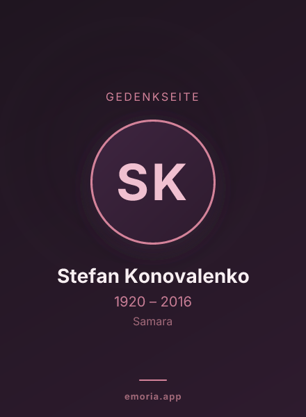 Gedenkportrait von Stefan Konovalenko