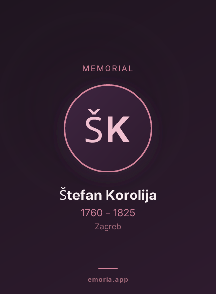 Memorial portrait of Štefan Korolija