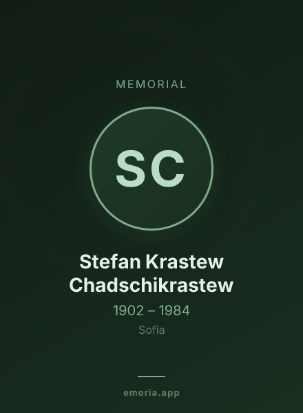 Memorial portrait of Stefan Krastew Chadschikrastew