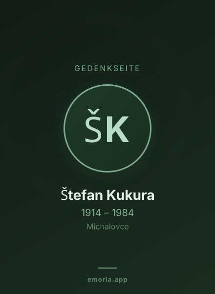 Gedenkportrait von Štefan Kukura