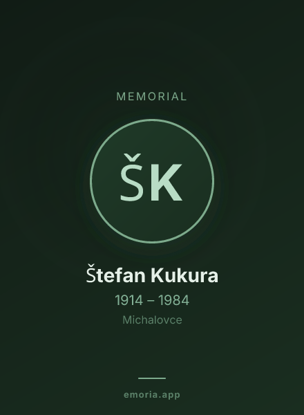 Memorial portrait of Štefan Kukura
