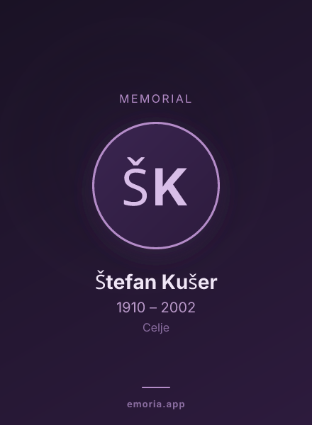 Memorial portrait of Štefan Kušer
