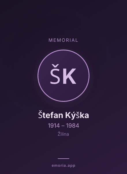 Memorial portrait of Štefan Kýška