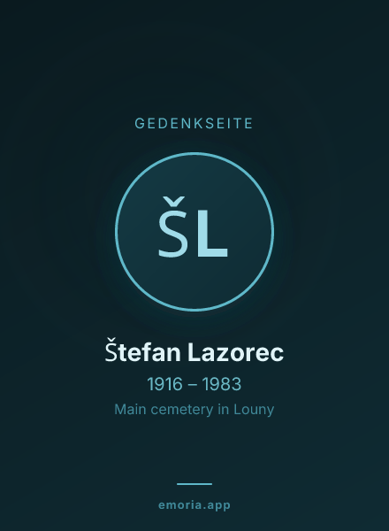 Gedenkportrait von Štefan Lazorec