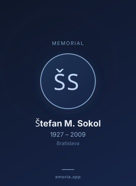 Memorial portrait of Štefan M. Sokol