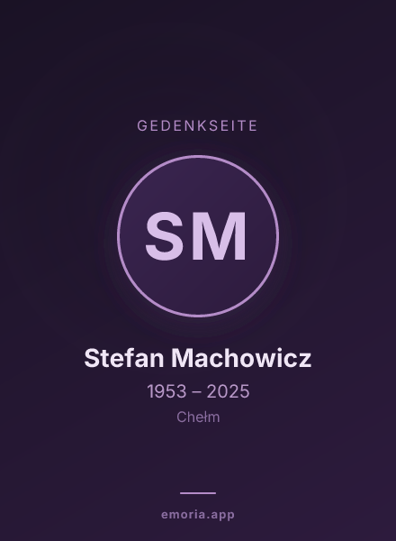 Gedenkportrait von Stefan Machowicz