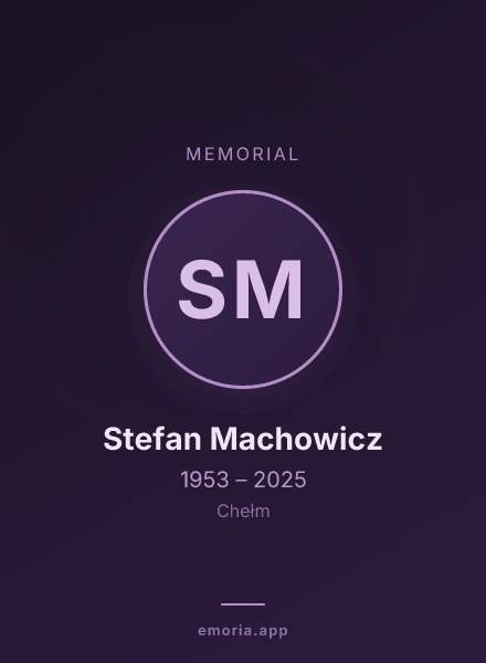 Memorial portrait of Stefan Machowicz