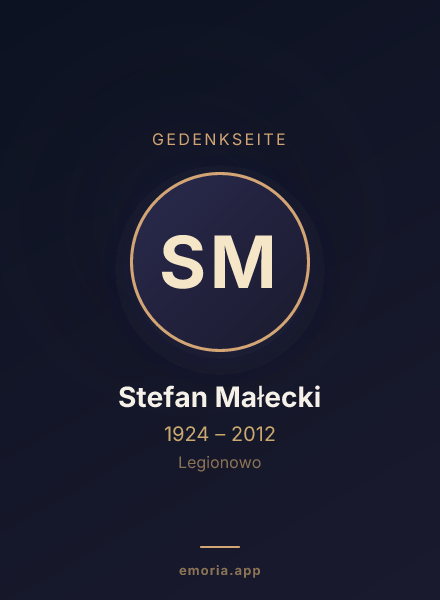 Gedenkportrait von Stefan Małecki