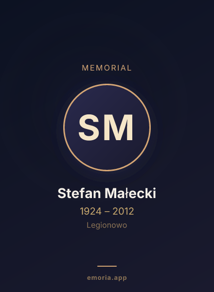 Memorial portrait of Stefan Małecki