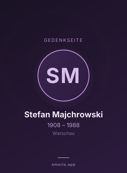 Gedenkportrait von Stefan Majchrowski