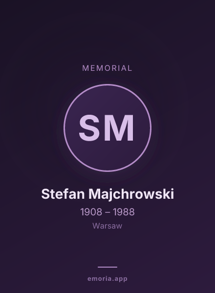 Memorial portrait of Stefan Majchrowski