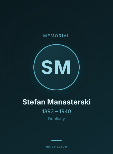 Memorial portrait of Stefan Manasterski